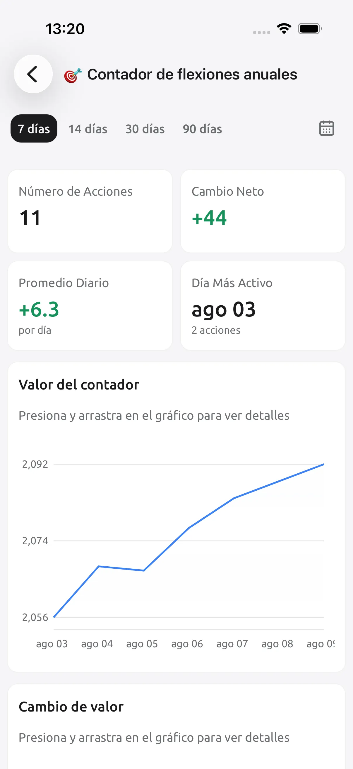 Captura de pantalla de Tally Counter: Mira cómo avanzas, además del total