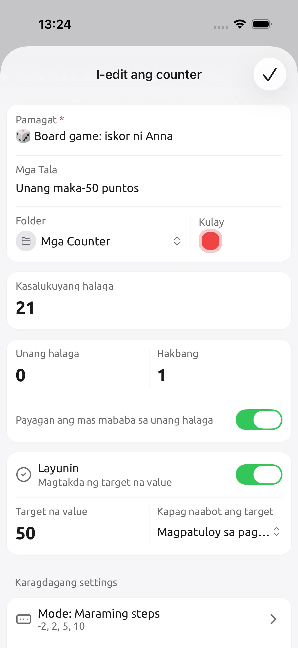 Screenshot ng Tally Counter: Iayon sa iyo ang bawat counter