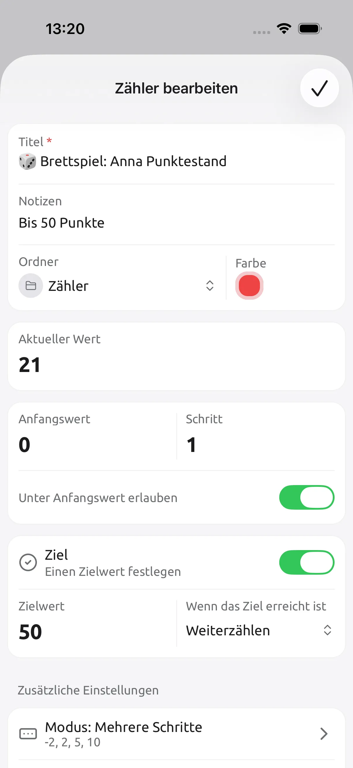 Screenshot von Tally Counter: Gestalte jeden Zähler nach deinen Wünschen